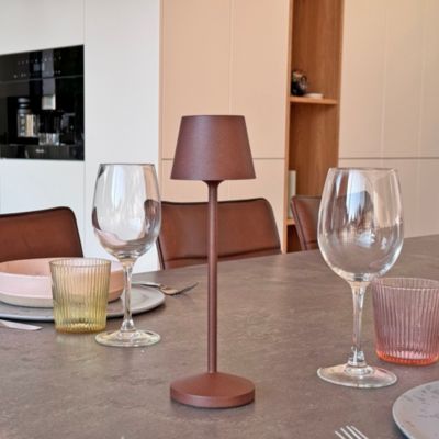 Lampe de table EMILY Marron aluminium H25cm