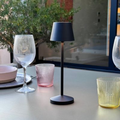 Lampe de table EMILY Noir aluminium H25cm