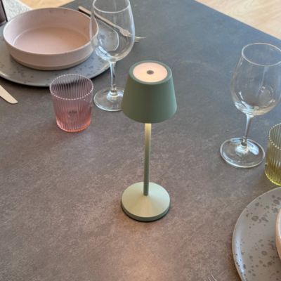 Lampe de table EMILY Olive aluminium H25cm