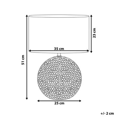 Lampe de table en céramique dorée NASVA