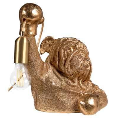 Lampe de table  en matériaux synthétiques doré MIKE