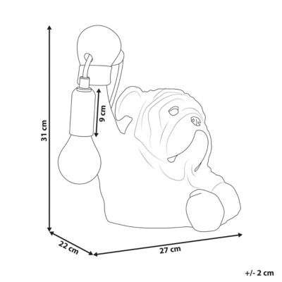 Lampe de table  en matériaux synthétiques doré MIKE