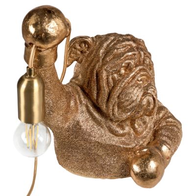 Lampe de table  en matériaux synthétiques doré MIKE