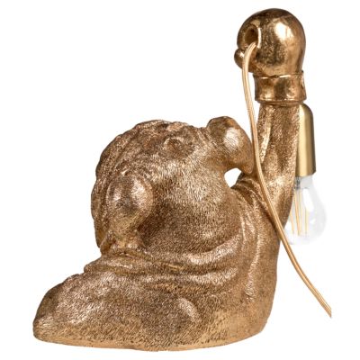 Lampe de table  en matériaux synthétiques doré MIKE