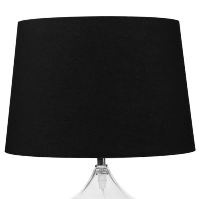 Lampe de table en verre transparente / noire 45 cm OSUM