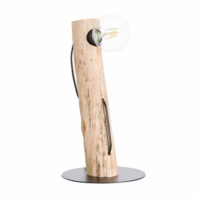 Lampe de table à encre naturelle 8x8x38cm Noir 7hSevenOn Deco