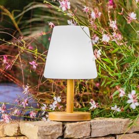Lampe à poser Cherry LED intégrée Cherry 900lm 9W IP54 blanc chaud New  Garden dimmable beige