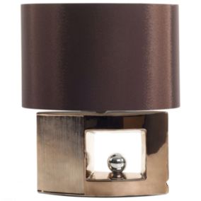 Lampe de table glamour en porcelaine marron DUERO