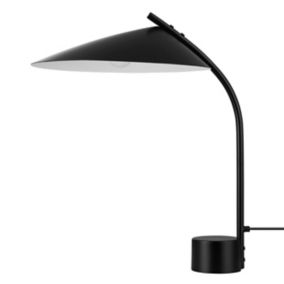 Lampe de table incandescent Bindarri GoodHome E27 noir mat