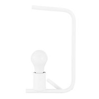 Lampe de table incandescent Darrah GoodHome E27 blanc mat