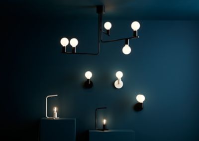 Lampe de table incandescent Darrah GoodHome E27 noir mat