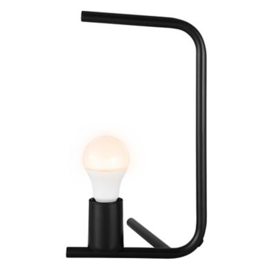 Lampe de table incandescent Darrah GoodHome E27 noir mat