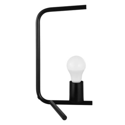 Lampe de table incandescent Darrah GoodHome E27 noir mat