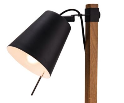 Lampe de table incandescent Menonry GoodHome E27 noir mat