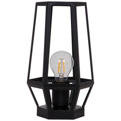 Lampe de table incandescent Nantan GoodHome E27 noir mat