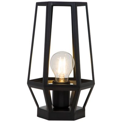 Lampe de table incandescent Nantan GoodHome E27 noir mat