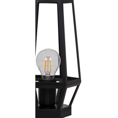 Lampe de table incandescent Nantan GoodHome E27 noir mat