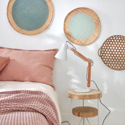 Lampe de table incandescent Peroten GoodHome E27 coloris naturel
