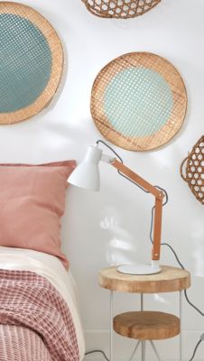 Lampe de table incandescent Peroten GoodHome E27 coloris naturel