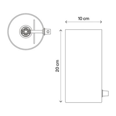 Lampe de table incandescent Singou GoodHome E14 blanc mat