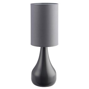 Lampe de table incandescent Tertrez GoodHome E14 gris