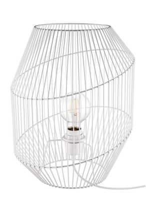 Lampe de table incandescent Tsolma GoodHome E27 blanc mat
