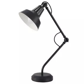 Lampe de table incandescent Yarra GoodHome E27 noir mat