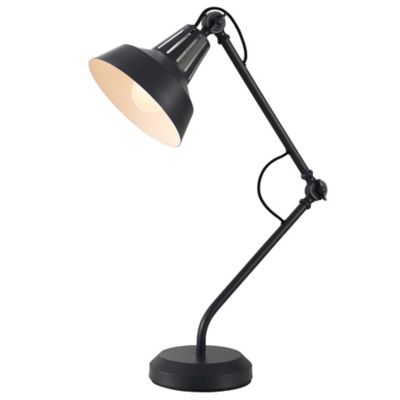 Lampe de table incandescent Yarra GoodHome E27 noir mat