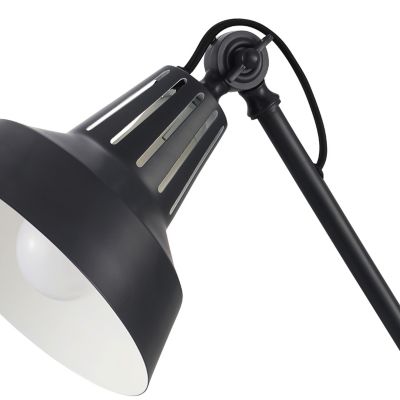 Lampe de table incandescent Yarra GoodHome E27 noir mat