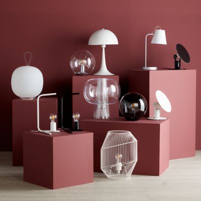 Lampe de table Kiranat GoodHome E27 noir mat