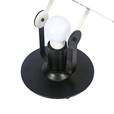 Lampe de table Kiranat GoodHome E27 noir mat