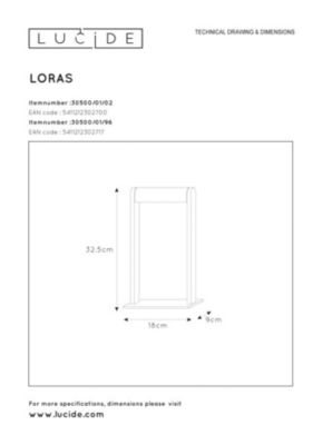 Lampe de table laiton or mat  - Lucide - Loras