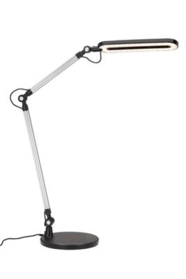 Lampe de table LED BRILONER LEUCHTEN SWAN, 9 W, 700 lm, IP20, noir, plastique, intensité lumineuse variable, D.20 cm