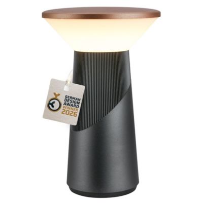 Lampe de table LED - German Design Award - Sans fil - Intensité variable - 15 x 24 cm - Blanc chaud - 2,6 W 200 lm - Briloner