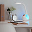 Lampe de table LED intégrée Ouhoro 500lm IP20 11.5W GoodHome Blanc