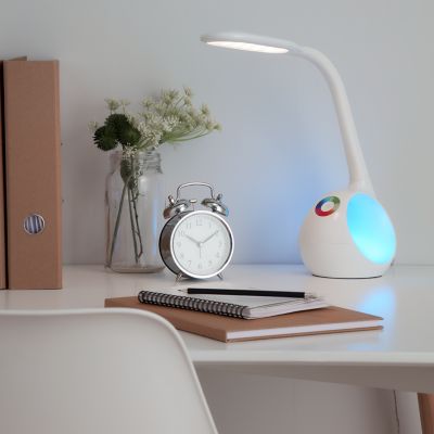 Lampe led de bureau avec afficheur heure, température - Orno 