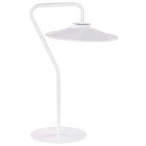 Lampe de table LED métal blanche GALETTI