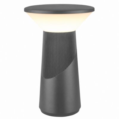 Lampe de table LED PILIA rechargeable - Anthracite - 2,6W - 200 lm - 2700K - variateur tactile - IP44 - 44h - Briloner