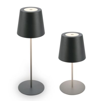 Lampe de table LED sans fil - rechargeable - dimmer tactile 3 niveaux - 2,5W 200lm - 2700K - IP44 - anthracite - B.K.Licht