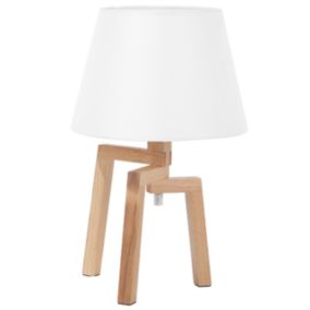 Lampe de table moderne en bois de chêne blanc NALON