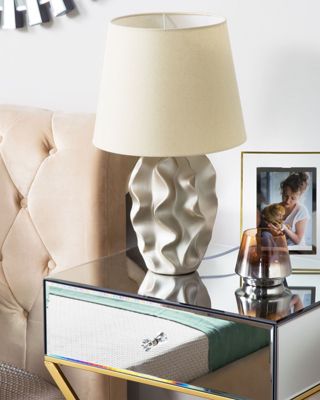 Lampe de table moderne en céramique blanc ALLIKA