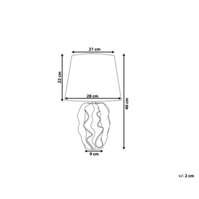 Lampe de table moderne en céramique blanc ALLIKA