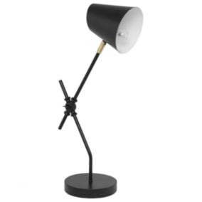 Lampe de table moderne en métal noir HORTON