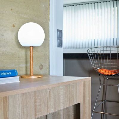 Lampe de Table Pied en bambouLampe de Chevet Dimmable extensible LED blanc chaudblanc H28cm