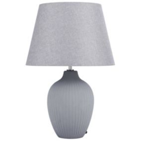 Lampe de table rétro en céramique gris FERGUS