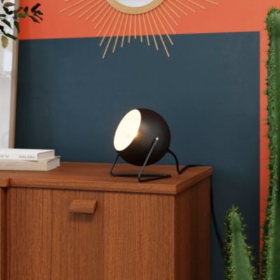 Lampe de table Roccheta E14 10W L.16.5xH.18xP.16cm noir GoodHome