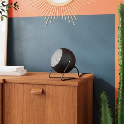 Lampe de table Roccheta E14 10W L.16.5xH.18xP.16cm noir GoodHome