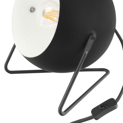 Lampe de table Roccheta E14 10W L.16.5xH.18xP.16cm noir GoodHome
