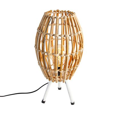 Lampe de table rustique en bois avec cadre métallique Jolipa Spirit