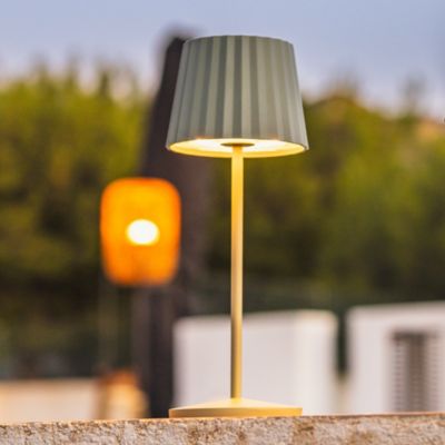 Lampe De Table LED Sans Fil Briloner - Dimmable, IP44, 30.5 Cm Beige Anthracite